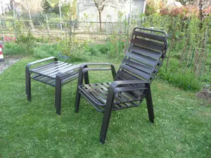 Gartensessel mit Hocker - Gartenmöbel Bild 5