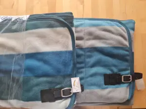 Abschwitzdecke "Stripes" 145 cm türkis