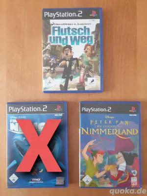 PS2 Spiele - Flutsch und weg, Peter Pan die Legende von Nimmerland