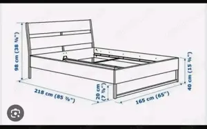 IKEA TRYSIL Bett 160*200 + Matratze + Matratzenschoner Bild 5