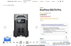 Ecoflow Delta Pro 3,6 kWh Akku mit Schutzhülle wie NEU