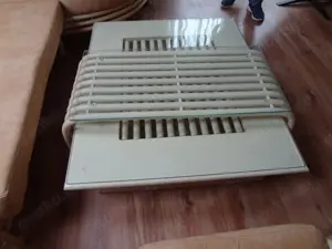 Rattan   Holz, Sofatisch 115 x 100 cm mit Aufsatz