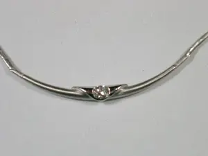 Collier - Kette 950 Platin mit Diamant 0,17 Carat Bild 2