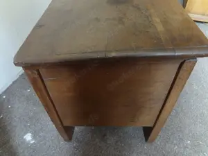 Alte Truhen Kommode Massivholz, verziert, B 147 cm Bild 4