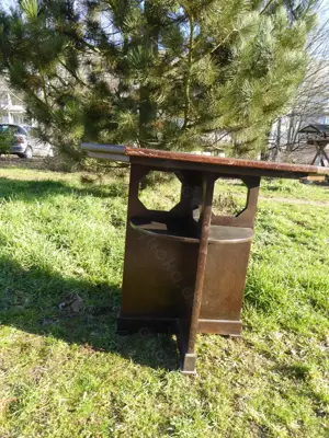 antiker Spieltisch Pokertisch Einzelstück sehr selten Vollholz sehr schwer aus Frankreich