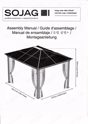 Pavillon Aluminium mit Seitenteile