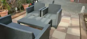 Lounge Set Kunststoff,  Rattan Optik 