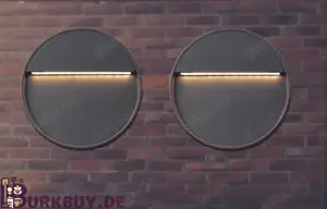 Außenwandleuchten 2 Stück aus Gussaluminium LED Rund