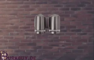 LED-Wandleuchte aus Edelstahl kegelförmig