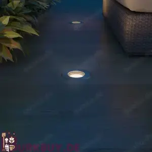 3 Stück Outdoor Bodenleuchten Rund