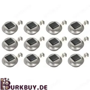6 12 Stück Outdoor Solarleuchten LED Rund