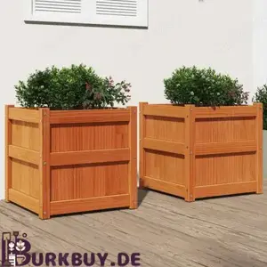 1 2Stk. Pflanzkübel aus massiven Douglasien- Kiefernholz 50x50x50cm (5Farben)