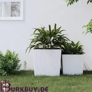 Pflanzkübel aus PP-Rattan mit herausnehmbaren Einsatz (3Farben 2Größen)