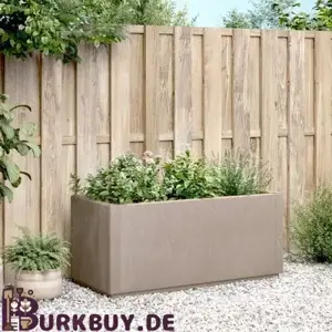 Pflanzenkübel aus Polypropylen in Holzoptik 80L 80x36x35cm (3Farben)