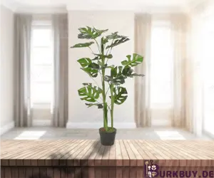 Kunstpalme Monstera 100cm mit Topf