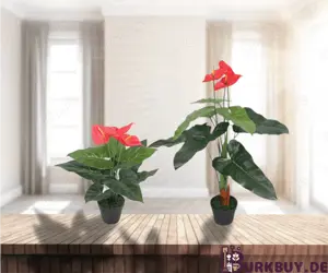 Kunstpflanze Anthurium (Künstliche Flamingoblume) 45 90cm (2Größen)