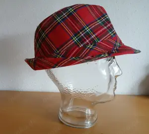 Rotkarierter Hut von Widmann für Kopfumgang 57 cm