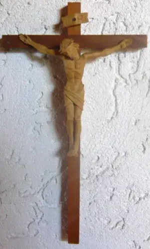 Holzkreuz Wandkreuz Kruzifix mit Christusfigur