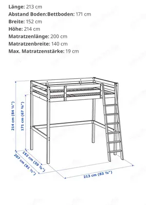 Hochbett von IKEA Bild 2