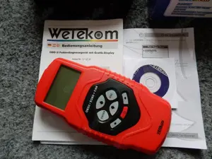 Wetekom OBD II Fehlerdiagnosegerät m. Grafikdisplay Scanner Profi Diagnose OVP Bild 2
