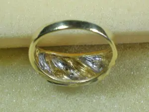 Ring Größe 18,4 - 58 750 - 18K Gold mit 7 Diamanten, massiv Bild 7