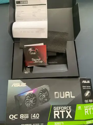 ASUS Dual GeForce RTX 3060 Ti OC 8GB   top Zustand mit OVP & Rechnung