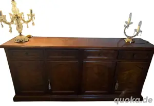 italienische  Möbel, Sideboard in Nussbaum, Wurzelholz,  u.a.