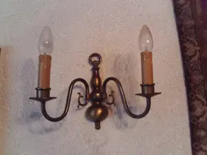 2 Wandleuchter aus Messing