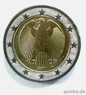 2  Münzen Deutschland Adler Fehlprägung 