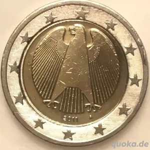 2  Münzen Deutschland Adler 2011 Fehlprägung 