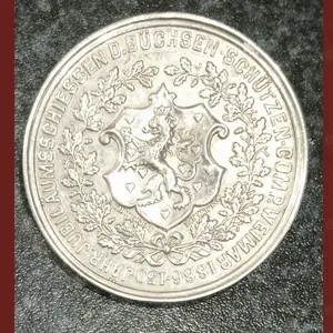 Abzeichen,Weimar 1886,150 Jubiläumschiessen d.Büchsen Schützen comp. Üb Aug und Hand fürs Vaterland