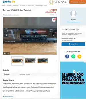Technics RS-B965 -  ACHTUNG Dieb und Betrüger JONAS !!!