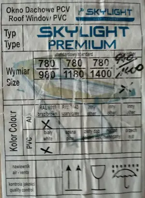 1 Großes Dachfenster "Skylight Premium" 94 cm x 140 cm Bild 2