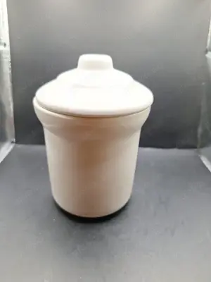 Keramik Topf mit Deckel hoch 12cm Öffnung ca 9cm D