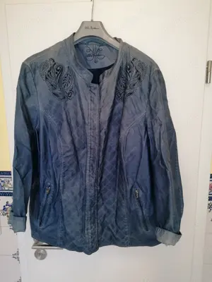 Vintage-Jacke, Damen, Gr. 54, blau