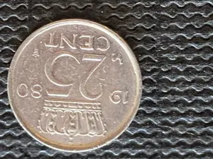 Münze Münzen Umlaufmünze Niederlande 25 Cent 1980