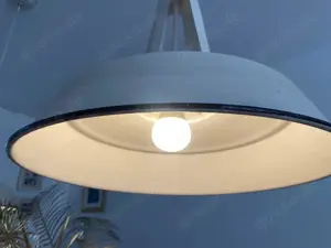 2 große ausgefallene Loft Retro Vintage Lampen creme ca.42 cm Durchmesser
