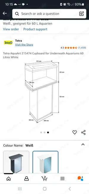 Aquarium Tertra 60l mit Unterschrank Bild 2