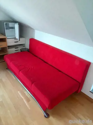 Rotes Sofa mit Bettkasten Bild 4