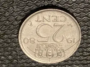 Münze Münzen Umlaufmünze Niederlande 25 Cent 1980