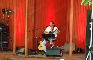 Live Musik Musiker Sänger Gitarrist Ein-Mann-Band kein DJ Bild 6