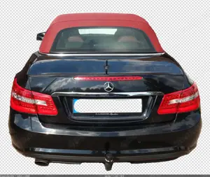 Schwarzes Mercedes-Benz Cabrio mit rotem Verdeck Bild 7