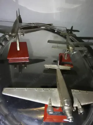 Seltene Flugzeugmodelsamlung  5teilig versilbert  Bild 3
