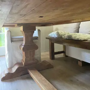 Klostertisch Esstisch Hartholztisch recycelt Teak Küchentisch 200x100cm in Starnberg NUR ABHOLER Bild 4