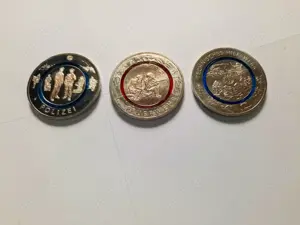 3x 10   Gedenkmünze, Feuerwehr Polizei THW 2  bfr