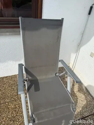 Gartenstuhl verstellbar grau