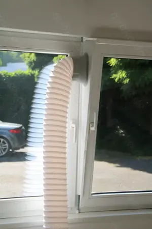 Fensterabdichtung, Klimageräteanschluss, Abluftschlauch für Kippfenstenster, ohne Bohren und Kleben