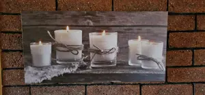 Wandbild LED Flackernde Kerzen