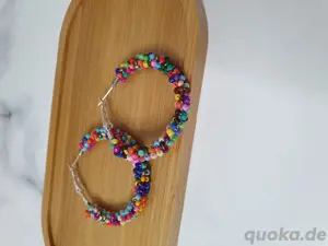 Perlen Ohrringe,Creolen Ohrringe  Bild 3