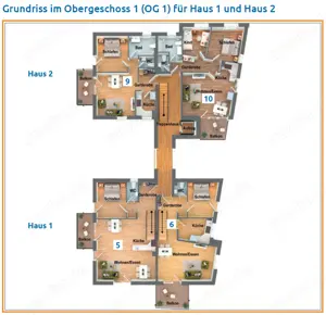 3,5-Zi.-Maisonette-Wohnung (103 m ) mit 2 Balkonen, Tageslichtbad & Keller in 73117 Wangen bei Göp Bild 2